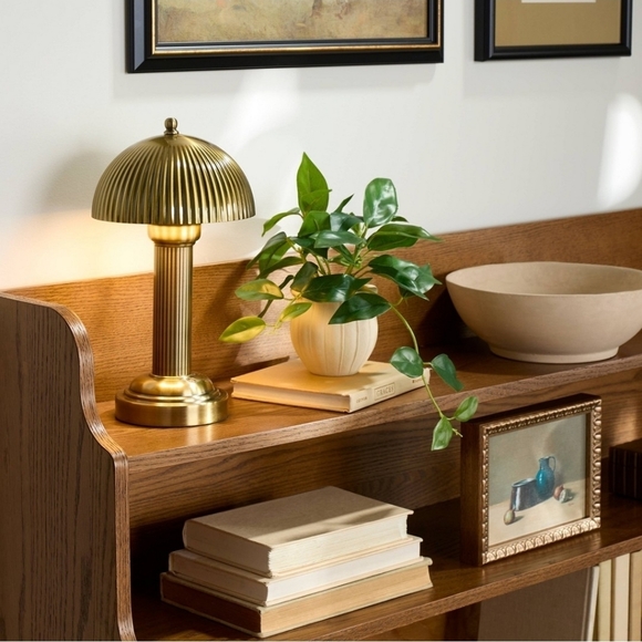 Hearth and Hand With Magnolia Elegant Gold Rechargable Table Lamp - Picture 3 of 4